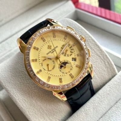   PATEK PHILIPPE  Complex Function Timing  9100  Automatic Movement Gold  42mm Watch